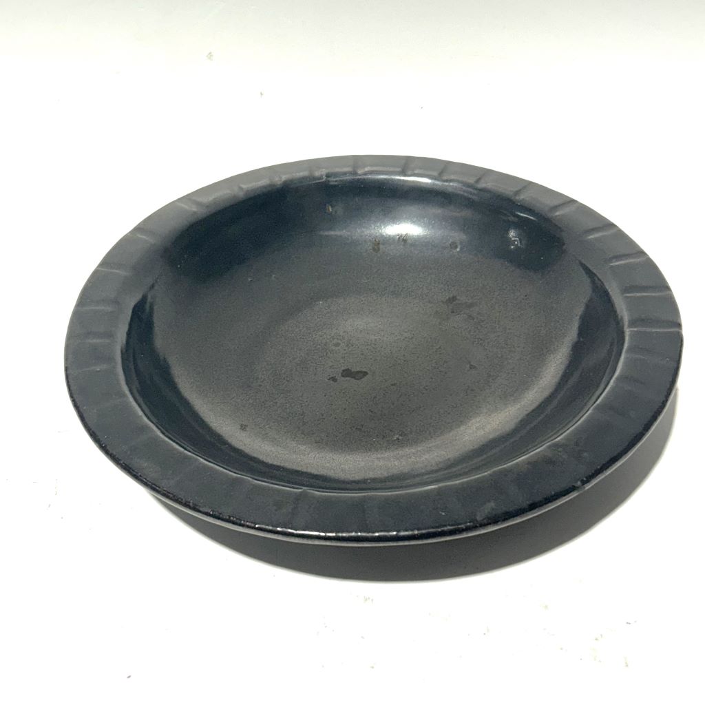 BOWL, Black Serving Dish 37cmD